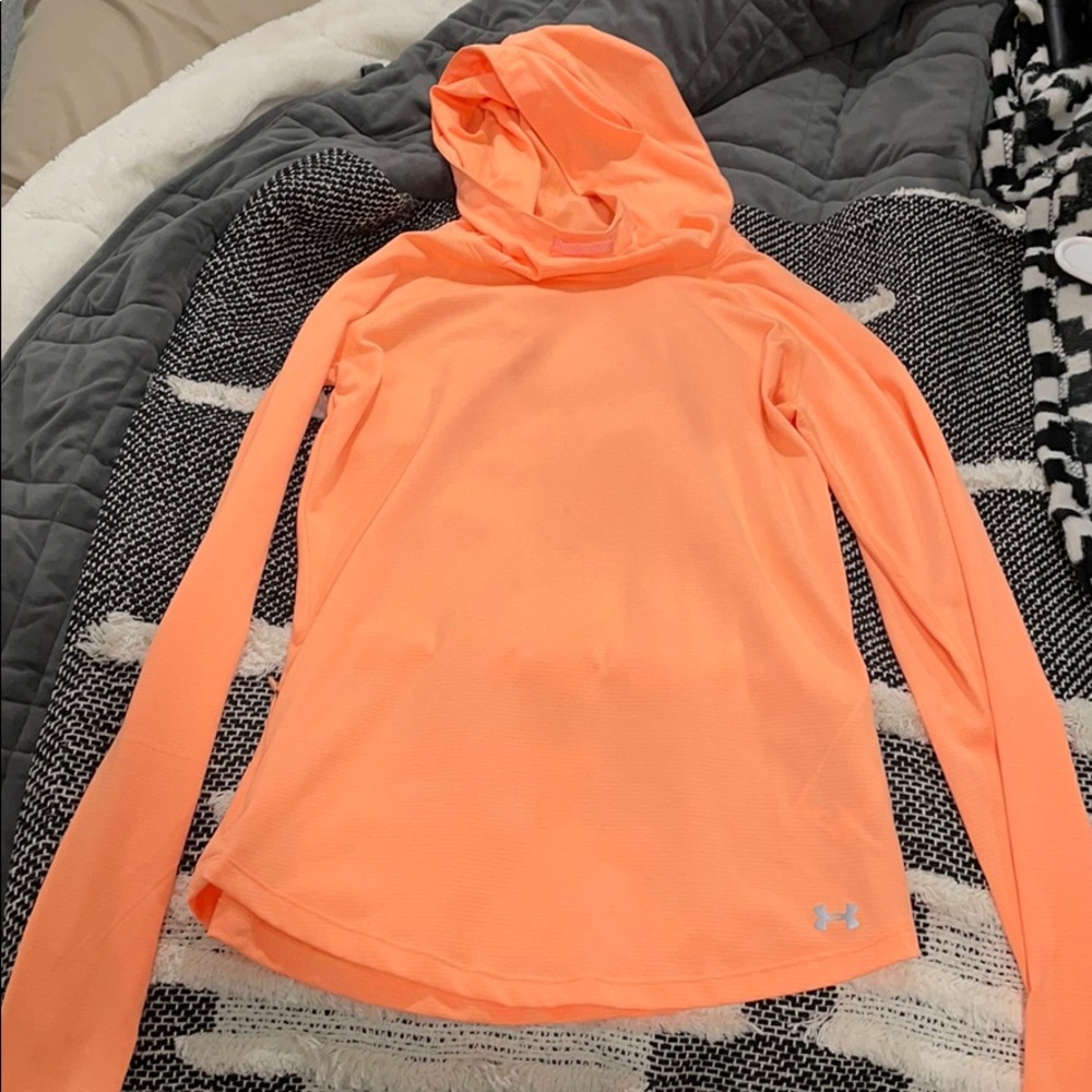 Neon orange Under Armour pullover